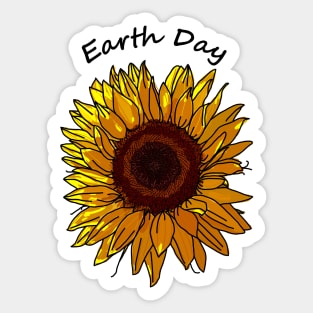 Sunflower for Eco Earth Day Sticker